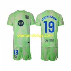 Camisola FC Barcelona Lamine Yamal 19 Criança Equipamento Terceiro 2024-2025 Manga Curta